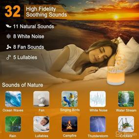 img 2 attached to 🧘 32 High Fidelity Soothing Sounds & 7 Colors Night Light - White Noise Machine for Sleeping Baby Adults, winshine Sound Machine with Timer Feature, Headphones Jack - Sleep Noise Maker with Kids Night Light