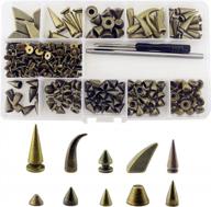 120 sets bronze screw-back studs & spikes solid rapid rivets metal punk diy vintage decorative accessory for leather crafting logo