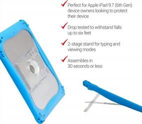 img 1 attached to Brenthaven Edge 360 Case With Integrated Screen Protector For Apple IPad 9.7 (5Th And 6Th Gen): Durable Blue Rugged Protection From Impact And Compression; Ideal For K12 Students, Teachers And Kids