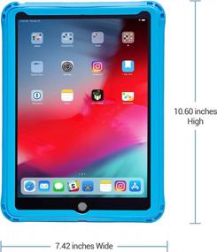 img 3 attached to Brenthaven Edge 360 Case With Integrated Screen Protector For Apple IPad 9.7 (5Th And 6Th Gen): Durable Blue Rugged Protection From Impact And Compression; Ideal For K12 Students, Teachers And Kids