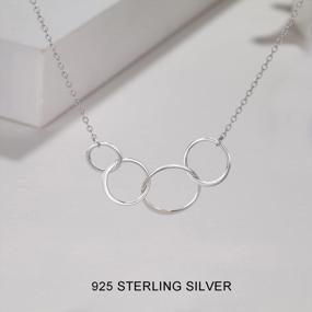 img 1 attached to AnalysisyLove Sterling Silver Infinity 4 Circle 4 Decades Necklace – Unique 40th Birthday Gift for Women & Meaningful Mothers Day Jewelry
