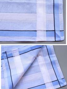 img 1 attached to Pack Striped Border Cotton Handkerchiefs Men's Accessories