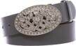 perforated engraved crystal rhinestone western women's accessories at belts logo