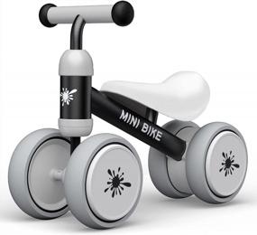 img 4 attached to Baby Balance Bikes: No-Pedal 4-Wheeled Bicycle For 10-24 Month Old Toddlers. Perfect First Birthday Or Holiday Gift For Boys And Girls!