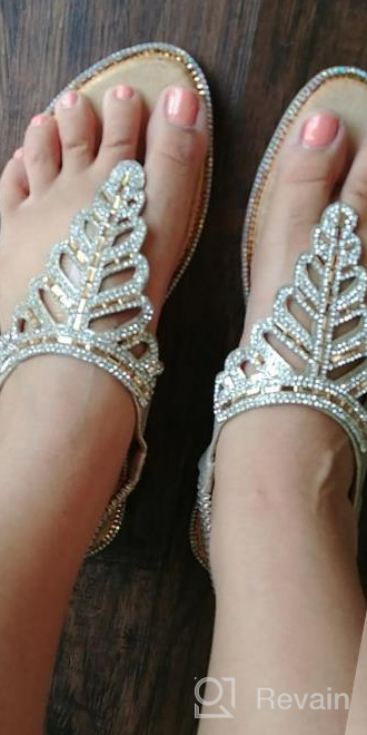 img 1 attached to Sparkle In Style With CARETOO Ladies Bohemia Flat Sandals - Perfect For Summer Beachwalks And Casual Outings! review by Terry Kohl