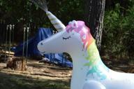 img 1 attached to Gigantic Unicorn Sprinkler For Kids - Jasonwell Inflatable Water Toy For Epic Summer Fun (XXXL) review by Robert Abdi