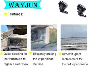 img 2 attached to Set of 2 WayJun 55157319AA Windshield Water Jet Washer Nozzles, Compatible with 2007-2012 Dodge Nitro, 2006-2010 Jeep Commander, 2008-2013 Liberty