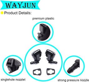 img 3 attached to Set of 2 WayJun 55157319AA Windshield Water Jet Washer Nozzles, Compatible with 2007-2012 Dodge Nitro, 2006-2010 Jeep Commander, 2008-2013 Liberty