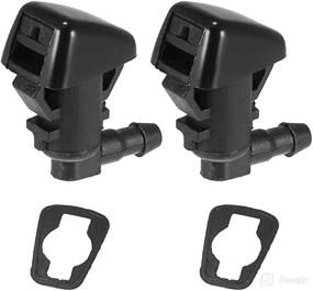 img 4 attached to Set of 2 WayJun 55157319AA Windshield Water Jet Washer Nozzles, Compatible with 2007-2012 Dodge Nitro, 2006-2010 Jeep Commander, 2008-2013 Liberty