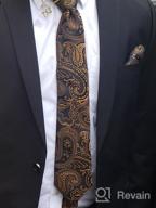 img 1 attached to DiBanGu Men'S Woven Silk Tie And Pocket Square Set For Formal Occasions With Matching Cufflinks - Solid Color Neckties For Elevating Your Style review by Jacob Mayberry