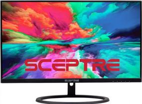 img 1 attached to Sceptre 27-inch DisplayPort Monitor E275W-QPT - 2560x1440P, Flicker-Free, Adaptive Sync, Built-In Speakers, Tilt Adjustment
