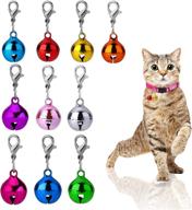 🔔 molain 10 pcs cat dog collar bells: colourful jingle bell clasps for pet collar accessories and diy crafts decoration логотип