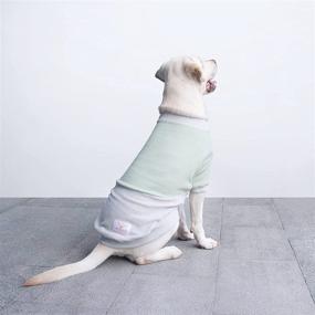 img 1 attached to 🐶 ARUNNERS Large Breed Dog Sweater - Warm Color Matching Pullover for Labrador & Golden Retrievers, Green/Grey, 5XL