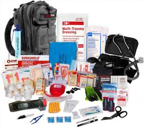 img 4 attached to MediTac Black Assault Trauma Tactical Kit With LifeStraw And CAT Tourniquet