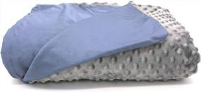 img 4 attached to Snuggle Up In Comfort: Restwave Bamboo Fiber Weighted Blanket Cover With Removable Duvet Cover - Twin Size