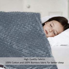 img 2 attached to Snuggle Up In Comfort: Restwave Bamboo Fiber Weighted Blanket Cover With Removable Duvet Cover - Twin Size