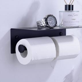 img 3 attached to Upgrade Your Restroom With TRUSTMI Dual Roll Toilet Paper Holder - Wall Mounted, Rust-Proof, With Phone Shelf In Matte Black Finish