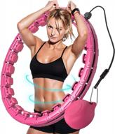 get fit with smart weighted hula hoop for adults - 24 detachable knots, holahoops for women, effective weight loss solution логотип