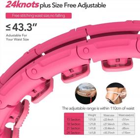 img 3 attached to Get Fit With Smart Weighted Hula Hoop For Adults - 24 Detachable Knots, Holahoops For Women, Effective Weight Loss Solution