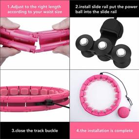 img 2 attached to Get Fit With Smart Weighted Hula Hoop For Adults - 24 Detachable Knots, Holahoops For Women, Effective Weight Loss Solution