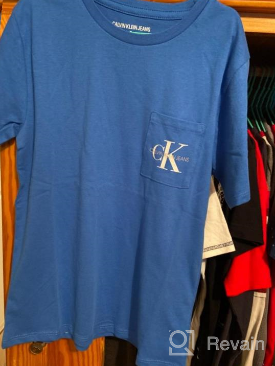 img 1 attached to 👕 Versatile and Trendy: Calvin Klein Boys' Short Sleeve Pocket Logo Tee Shirt review by Alejandro White