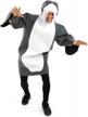 funny unisex gray shark halloween costume - great big adult one-size suit! logo