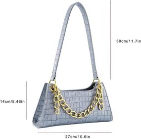 img 3 attached to Ayliss Crocodile Shoulder Handbag Classic Women's Handbags & Wallets via Totes