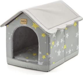 img 4 attached to 🐾 Jiupety Cozy Pet Bed House: Indoor/Outdoor Waterproof Shelter, S/M/L/XL/2XL Size for Cats and Dogs. Warm Cave Sleeping Bed Nest for Cats and Small/Medium/Large Breed Dogs