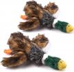 plush mallard duck squeaky toy for small and medium dogs - 2 pack of 9 inch wild duck toys logo