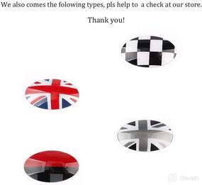 img 2 attached to 🚗 GTINTHEBOX Checkered Shift Knob Covers for Mini Cooper/Cooper S F56, F55, F57, F54