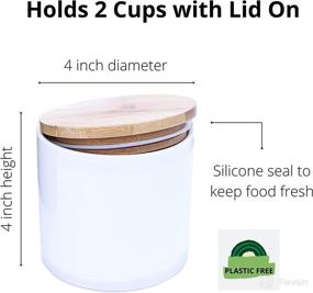 img 3 attached to 🏺 Arthausen White Ceramic 600mL 2-Cup Food Storage Jar Canister: Airtight Bamboo Lid, Silicone Seal, Modern Farmhouse Design - Ideal for Tea, Coffee, Sugar Caddy on Countertop