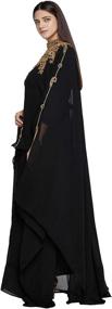 img 3 attached to Kaftan Farasha Caftan Sleeves Evening Women's Clothing via Dresses