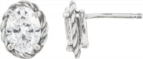 img 3 attached to Sterling Silver Cubic Zirconia Stud Earrings By Silpada - Delightfully Elegant