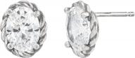 sterling silver cubic zirconia stud earrings by silpada - delightfully elegant logo