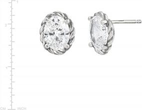 img 1 attached to Sterling Silver Cubic Zirconia Stud Earrings By Silpada - Delightfully Elegant