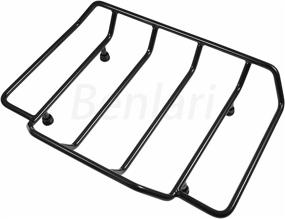 img 1 attached to 🏍️ Benlari Black Tour Pack Luggage Rack: A Perfect Motorcycle Trunk Rail Rack for All Harley Touring Models (1984-2022)