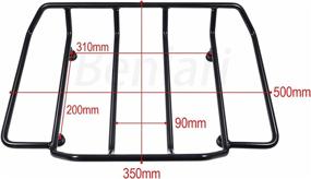 img 3 attached to 🏍️ Benlari Black Tour Pack Luggage Rack: A Perfect Motorcycle Trunk Rail Rack for All Harley Touring Models (1984-2022)