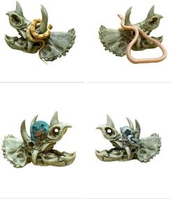 img 2 attached to 🦕 PetierWeit Resin Triceratops Skull Decoration: Premium Dinosaur Hideout for Aquariums, Reptile Shelters, and Fish Tanks