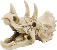 🦕 petierweit resin triceratops skull decoration: premium dinosaur hideout for aquariums, reptile shelters, and fish tanks logo