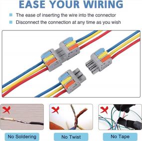 img 3 attached to Effortlessly Connect Your Wires With 20 PCS Pluggable Wire Connectors Kit: Hand-Protecting Push-In Lever Design For AWG 24-12 Electrical And Automotive Wiring