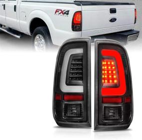 img 3 attached to 🚗 Обновите свой Ford F250 F350 F450 SD с черными задними фонарями AmeriLite с светодиодной трубкой C-типа! (2008-2016) – Включает задний светодиод, пассажирскую и водительскую стороны.