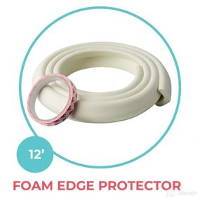 img 1 attached to 👶 Toddleroo by North States Foam Protector Set: Baby Proofing Made Easy with 12 ft. Foam Edging Roll & 4 Corner Protectors in White