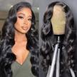 alimice lace front wigs human hair body wave 13x4 transparent lace frontal human hair wig for black women 100% virgin human hair pre-plucked with baby hair 150% density natural color (24 inch) logo