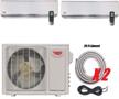ymgi 27000 btu dual zone wall mounted ductless mini split air conditioner heat pump for home, office, apartment logo