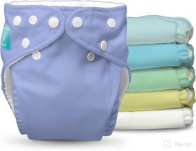 img 4 attached to 🍼 Charlie Banana Baby 2-in-1 Reusable Fleece Cloth Diapering System: The Ultimate Unisex Pastel Diaper Set with 6 Diapers and 12 Inserts!