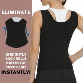 img 2 attached to Polymer Shapewear Body Shaper: Roseate Women'S Hot Sweat Vest Waist Trainer Workout Sauna Tank Top