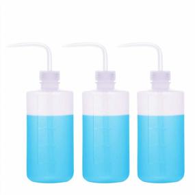 img 4 attached to 3Pcs 500Ml CVNDKN Wash Bottles W/ Scale -16 Oz: Plastic Safety Lab Squeeze Bottle