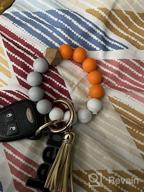 img 1 attached to Women'S Elastic Beaded Silicone Key Ring Bracelet Wristlet - Stylish And Portable Keychain Chain For Girls On The Go review by Huntsville Rawson