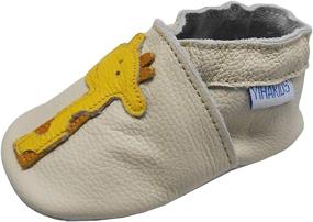 img 4 attached to 👞 YIHAKIDS Leather Moccasin Crawling Slippers for Boys' Shoes - Slippers Edition