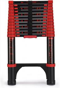 img 4 attached to HBTower 12.5 FT Telescoping Ladder With 2 Triangle Stabilizers: Lightweight, Durable, And Versatile For RV Or Outdoor Work